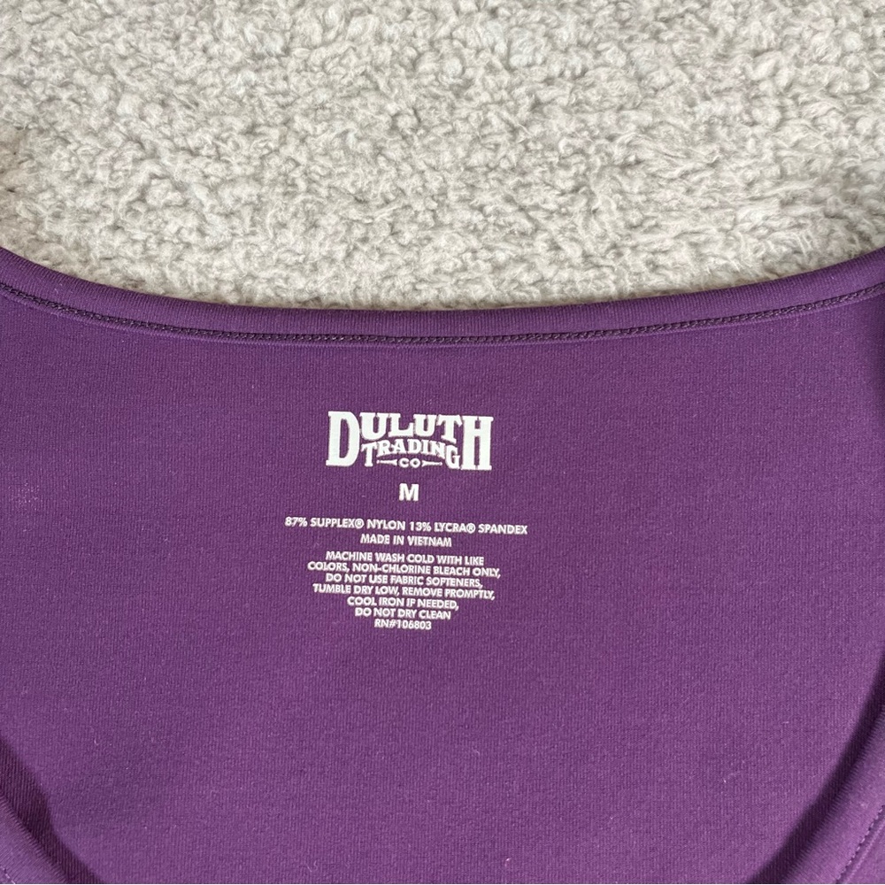 Duluth Trading Co Women's NoGA Classic Short Sleeve Purple Dress Size Medium - Picture 3 of 7